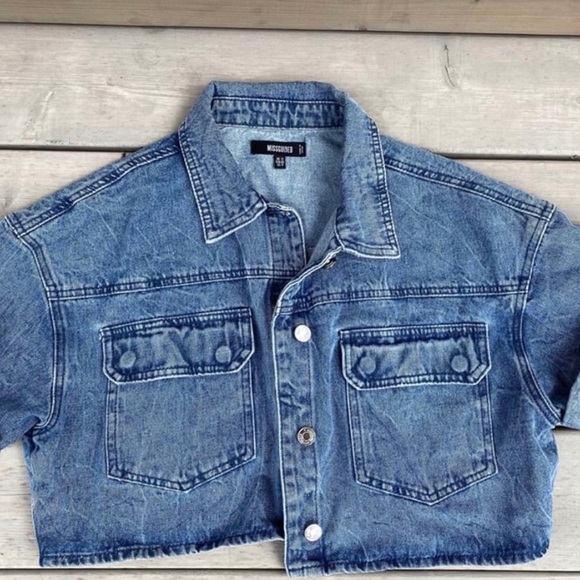 Missguided Jackets & Blazers - Missguided cropped denim jacket